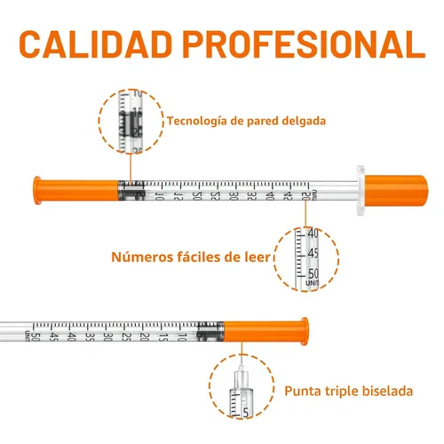 Vista 2 de 0.5 ml 30G 1 ml/cc 5/16" (8 mm) Pack de 25