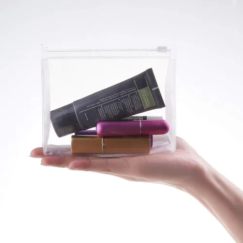Vista 3 de JIAKAI 12pcs Mini Pequeño PVC Transparente Plástico Cosmético Organizador Bolsa Bolsa Con Cierre De Cremallera Para Viajes De Vacaciones, Baño Y