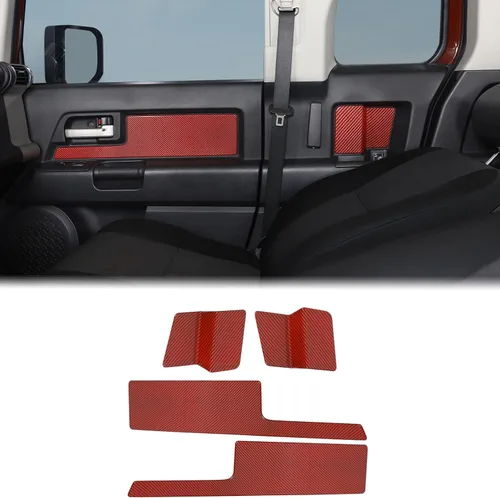 Vista 10 de Aunginsy Cubierta de moldura de panel de puerta interior de coche Compatible con Toyota FJ Cruiser 2007-2021 Protección de panel de manija de puerta