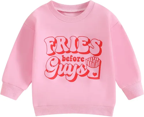Vista 120 de Sudadera con cuello redondo para el día de San Valentín para bebé, niña, niño, para el día de San Valentín