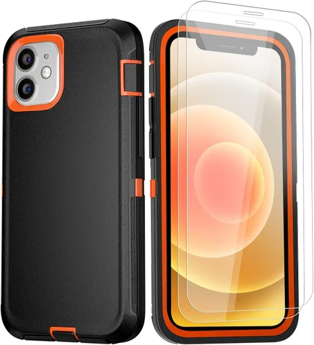 Vista 11 de Funda para iPhone 12 Mini con funda de clip para cinturón y 2 protectores de pantalla, funda de protección completa resistente de grado militar a