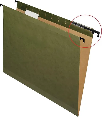 Vista 8 de Pendaflex Surehook fólders de archivos colgantes reforzados, Verde (Standard Green)