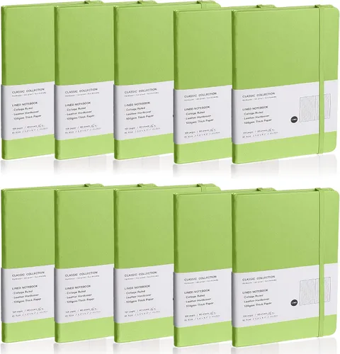 Vista 12 de Cuaderno rayado con tapa dura para hombres y mujeres – Cuadernos para escribir, trabajo, escuela, hogar y notas diarias, 160 páginas – Tamaño A5