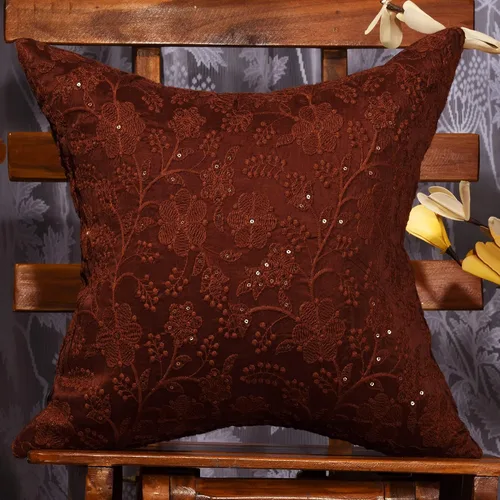 Vista 15 de Funda de almohada negra de 12 x 12 pulgadas, funda de almohada bordada, funda de cojín pequeña, almohada decorativa para sofá, fundas de almohada