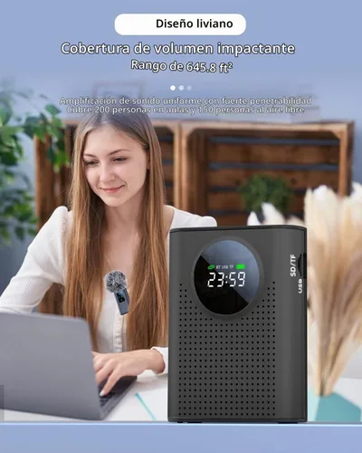 Vista 9 de S67 Amplificador de voz Micrófono inalámbrico para profesores aula