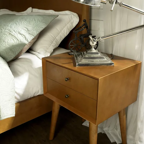 Vista 2 de Crosley Furniture Landon - Mesita de noche con cajón, bellota