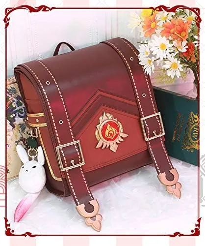 Vista 5 de NW Anime Genshin Impact Klee Spark Knight Linda mochila de juego Proyecto Klee Bolsas de hombro Lolita Bolsa Cosplay Regalos, Eed, Mochila y muñeca