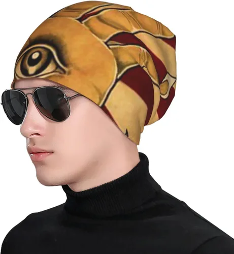 Vista 4 de Gorro holgado de punto de calavera para mujeres y hombres