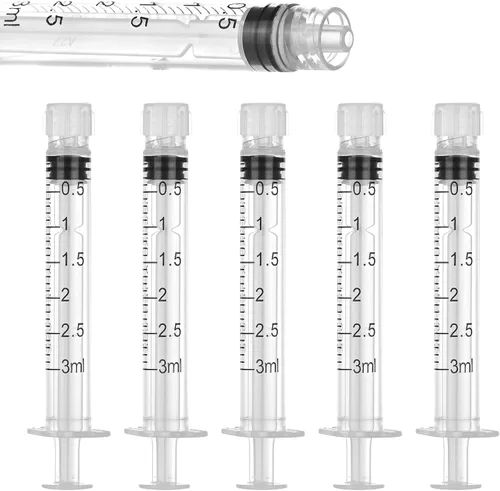 Vista 8 de Jeringa Luer Lock de 1 ml para Líquidos, Jeringa con Tapa, Paquete de 30 Unidades Envueltas Individualmente
