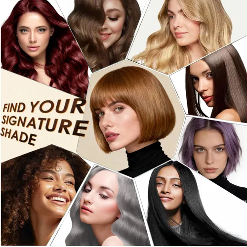 Vista 8 de Champú de tinte para el cabello 3 en 1 para mujeres y hombres, rica coloración de raíz a punta con extractos naturales, 3-4 semanas de duración