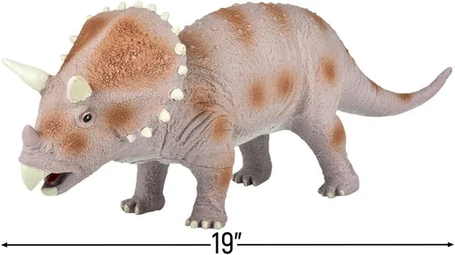 Vista 2 de Rhode Island Novelty Triceratops suaves de 19 pulgadas, uno por pedido