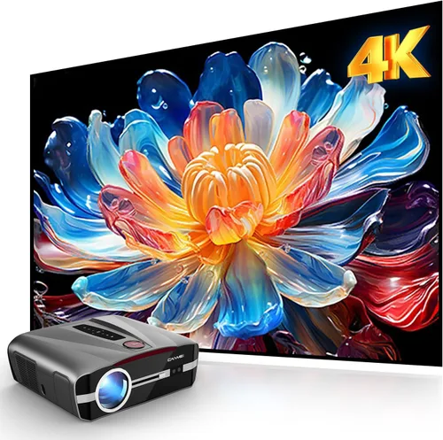 Vista 10 de Proyector inteligente 4K para dormitorio, proyectores de cine en casa para interior y exterior con WiFi, Bluetooth, NFC, Airplay inalámbrico