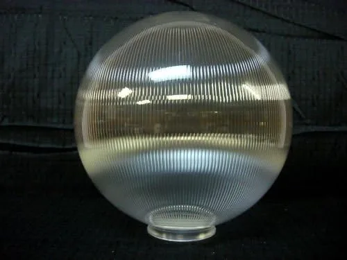 Vista 2 de 12 "acrílico redondo prismático globo luminoso poste iluminación calle al aire libre nuevo