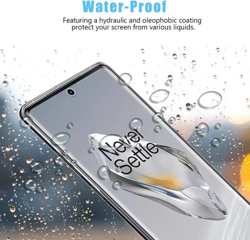 Vista 6 de Paquete de 2+2 protectores de pantalla de vidrio templado para OnePlus 12R + protector de lente de cámara, película de vidrio templado curvado 3D