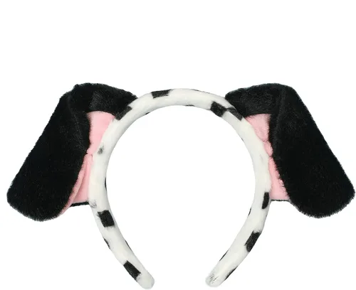 Vista 9 de CHEU Diadema dálmata con orejas de perro y cola para jugar en Halloween