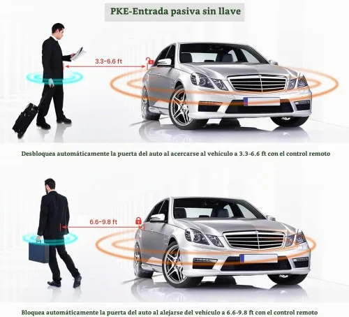 Vista 3 de Easyguard EC003N-V-1 PKE - Alarma de robo de coche con entrada pasiva sin llave, botón de arranque remoto, botón de arranque/parada, arrancador DC12V
