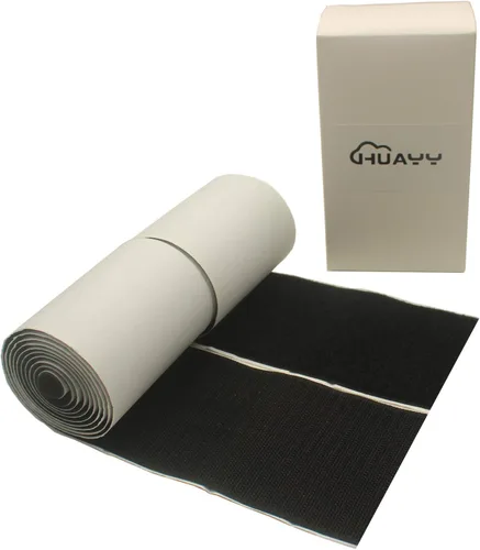 Vista 10 de HUAYY 1 pulgada de ancho y 4.5 yardas de largo, hojas autoadhesivas de estilo de gancho y bucle, parche de nailon con pegamento súper adhesivo