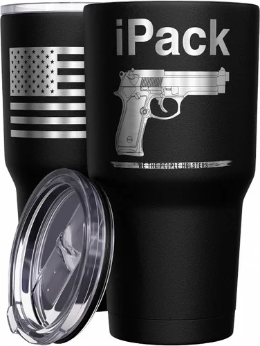 Vista 51 de We The People Holsters - Vaso térmico de 30 onzas, 0% Liberal, Negro