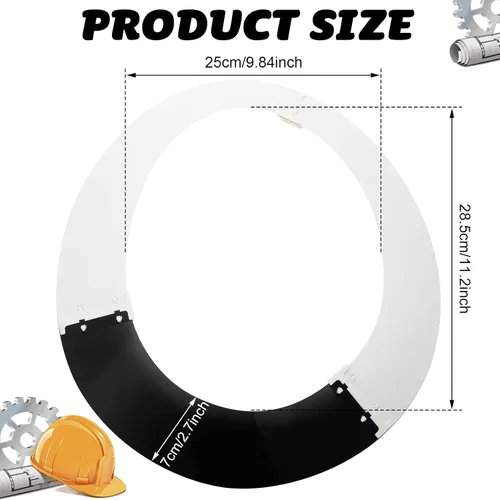 Vista 3 de Chunful Sun Shield Visor for Hard Hat, Reusable and Replaceable Visor Hat Extender with Sun Heat Protection, Polyurethane Brim Extender, Helmet