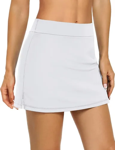 Vista 2 de LouKeith - Faldas pantalón para mujer, deportivas, para tenis o golf, de verano, cortas, con bolsillos, para correr y entrenar, falda con pantalón