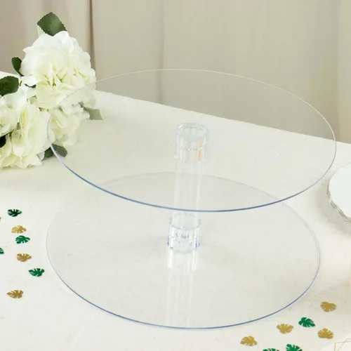 Vista 9 de Efavormart - Soporte para decoración de postres de 2 niveles de 18 pulgadas para cumpleaños, Navidad, fiesta, boda
