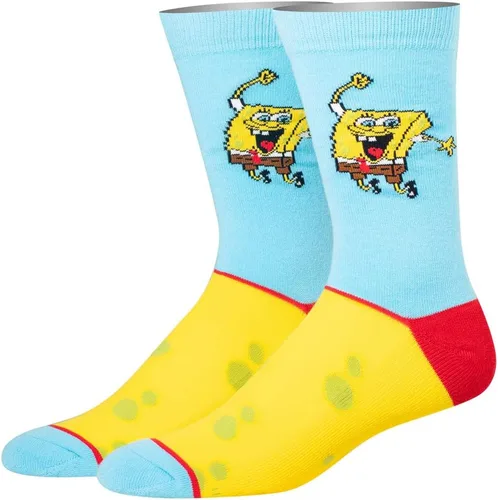 Vista 2 de Cool Socks, Nickelodeon Bob Esponja - Calcetines de personajes de dibujos animados, para adultos