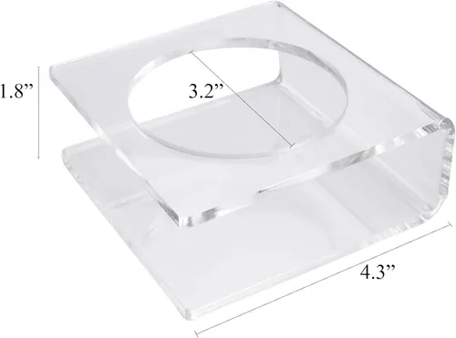Vista 5 de HillSpring Clear Display Stand for Football Basketball Volleyball Soccer Ball, Acrylic Mineral Collection Holder