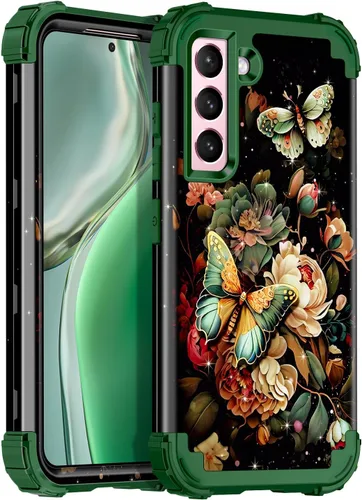 Vista 20 de Rancase Funda para Galaxy S21 FE 5G, tres capas resistentes a prueba de golpes, protección de plástico duro+funda protectora de goma de silicona