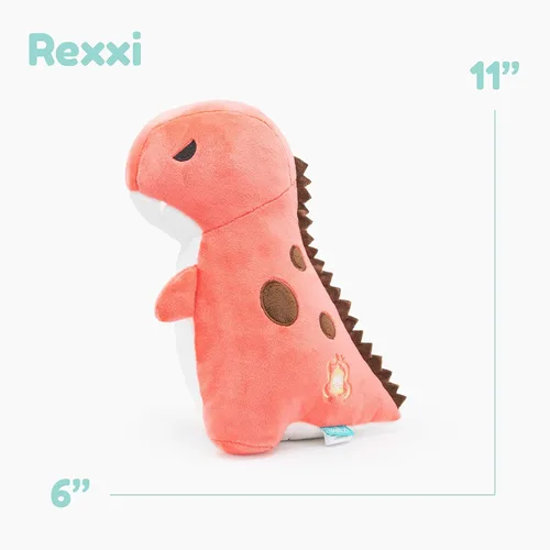 Vista 2 de Bellzi T-Rex - Lindo juguete de peluche de dinosaurio – Adorable juguete de dinosaurio suave y regalos – Regalo perfecto para niños, bebés, niños
