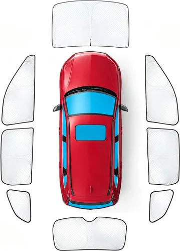 Vista 42 de KMF 6 piezas de parasoles gruesos para Mazda 3 Hatchback (No Sedán) 2014-2018 Accesorios, parasoles completos para parabrisas y ventanas de coche