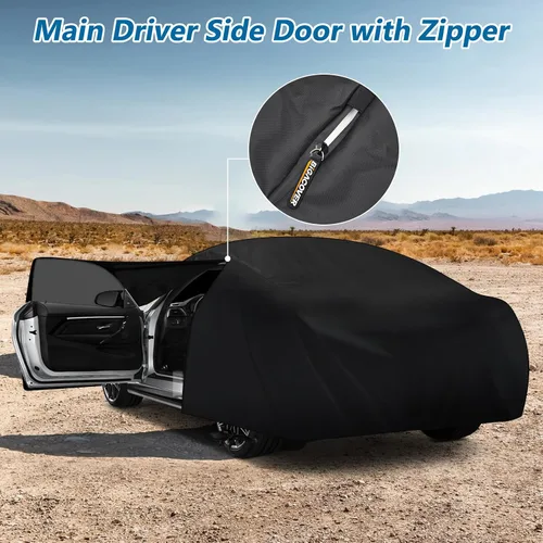 Vista 4 de Funda impermeable para coche para BMW Serie 3 M3 M340i 340i 335i 330i 328i 320i 2007-2023 E90 F30 G20, 210D Oxford con forro de algodón