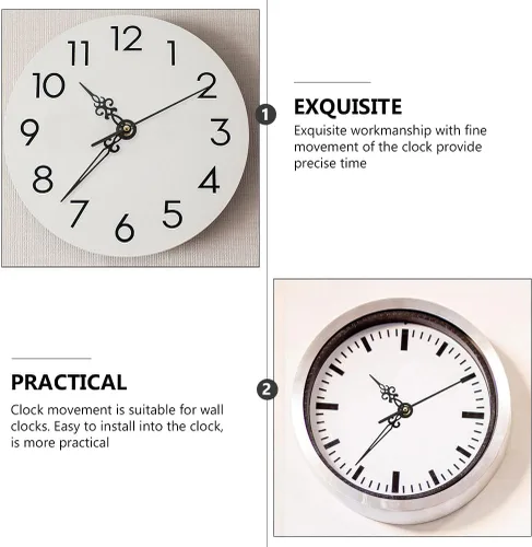 Vista 7 de Gatuida Reloj de pared, 1 Unidades de accesorios de reloj de péndulo, suministros de escalonamiento, mecanismo de reloj de plástico