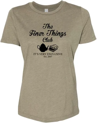 Vista 25 de Cute Women's Screen Printed Crew Neck Tee, Shirts With Sayings, Dusty Blue or Olive
