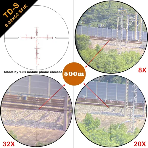 Vista 2 de WestHunter Optics TD-S 8-32x50 SFIR Precision Hunting Riflescope, Red Illumination Second Focal Plane 30 mm Tactical 1/8 MOA Long Range Shooting