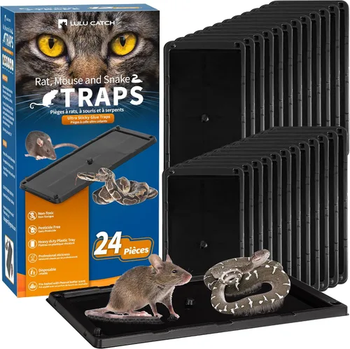 Vista 9 de LULUCATCH, trampas para ratones, 6 unidades de trampas grandes de pegamento para interiores para el hogar, tablas de pegamento a granel pre-cebadas