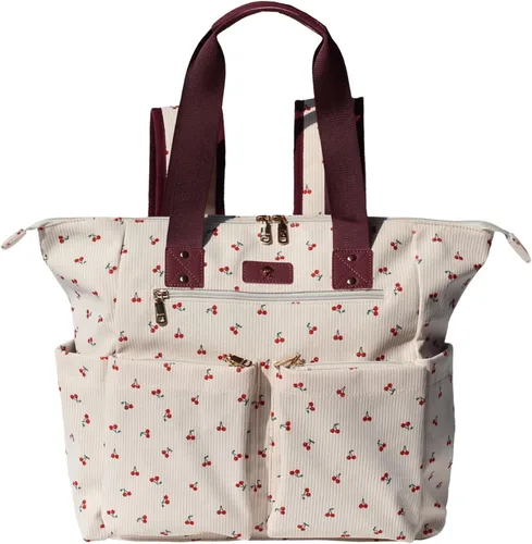 Vista 18 de ESVAN Bolsa de pañales Totepack Mochila 2 en 1 para mujer, multifuncional, de gran capacidad, con bolsillos aislados, viaje