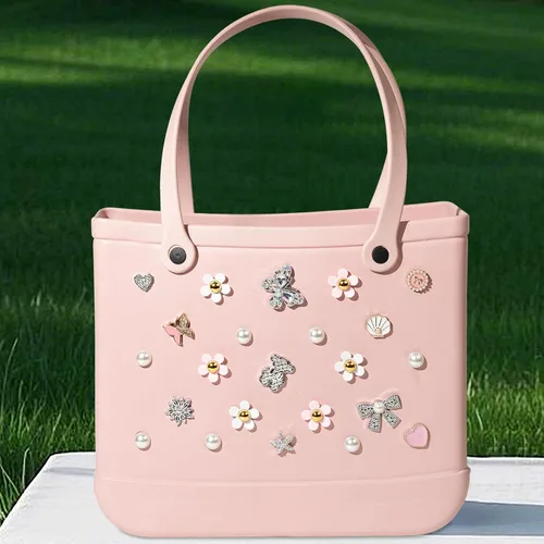Vista 30 de Mon Caramel Resina Bolsa de Playa Accesorios Encantos,Resina Playa Totes Accesorios Insertos,Daisy Flower Bag Charms