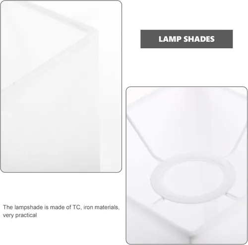 Vista 7 de SEWACC Pantalla cuadrada de repuesto para lámpara de mesa, 7.87 x 5.51 x 5.51 pulgadas, cubierta de lámpara decorativa para escritorio de piso