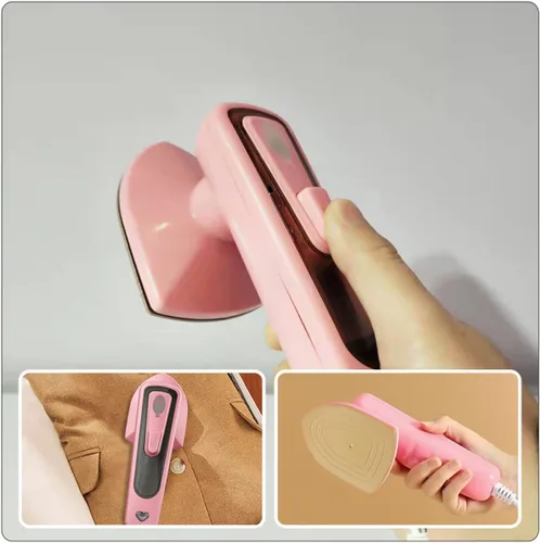 Vista 5 de Homoyoyo Plancha de viaje pequeña Plancha eléctrica plancha de vapor de ropa de viaje vaporizador portátil Mini vapor de mano de hierro vaporizador
