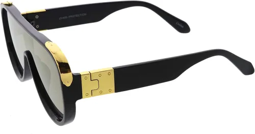 Vista 3 de zeroUV - Lentes de sol de gran tamaño con lente redondeada neutra de alta moda, 2.677in