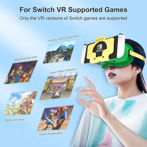 Vista 3 de DEVASO Upgraded VR Headset for Nintendo Switch & Switch OLED Model, Switch Virtual Reality Glasses with Adjustable HD Lenses and Comfortable Head