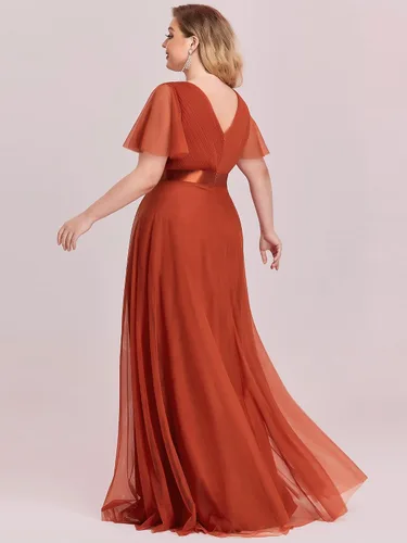 Vista 2 de Ever-Pretty Vestido de noche con cuello en V doble con cuello en V para mujer, talla grande, 07962