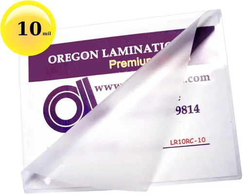 Vista 2 de Oregon Lamination Bolsas de laminación activadas por calor de 10 mil, 9 "x 11-1/2" [caja de 500] 9.016 in x 11.496 in x 250 micras de grosor
