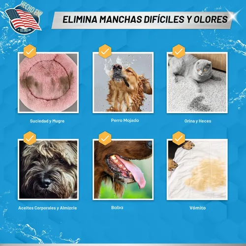Vista 5 de Detergente para Ropa de Mascotas Eliminador de Olores - ACTIVE Detergente en Polvo a Base de Enzimas para Camas de Perros, Orina de Gato, Compatible