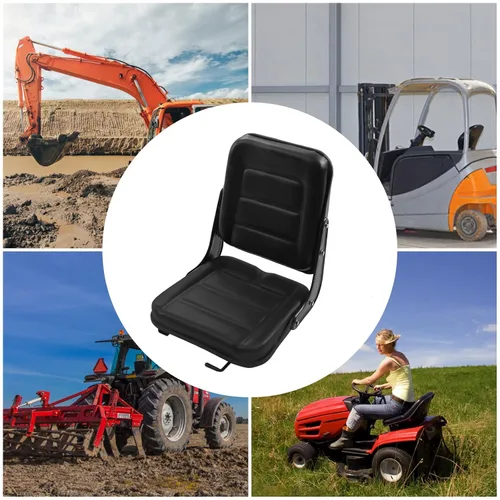 Vista 3 de Asiento universal para carretilla elevadora, asiento de cortacésped, asiento de suspensión para tractor, resistente a los arañazos y asiento