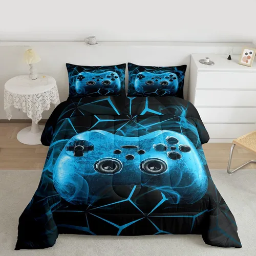 Vista 12 de Feelyou Juego de ropa de cama de sirena suave para niños y niñas, juego de edredón de escamas de peces oceánicos, tamaño individual, edredón