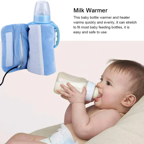 Vista 3 de Calentador portátil de alimentos para bebés, calentador de biberones, calentador de biberones para leche materna y fórmula, calentador de leche USB