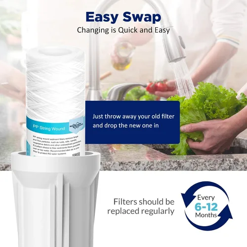 Vista 5 de Membrane Solutions - Paquete de 42 cartuchos de repuesto de filtro de agua para toda la casa de 10 x 2.5 pulgadas, filtros universales de sedimentos
