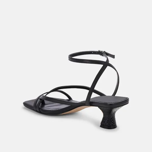 Vista 6 de Juliet Holy Sandalias con tiras para mujer, tacón de gatito, puntera abierta, correa al tobillo, sandalias de tacón para boda y fiesta de verano