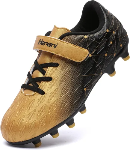 Vista 5 de Hanani Zapatos deportivos de fútbol para niños y niñas, FGAG FGAG, zapatos deportivos de entrenamiento para correr, para interiores y exteriores